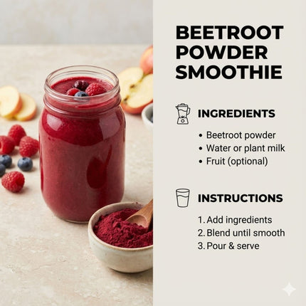 Beet Root Powder – Finely Ground, Non-GMO, Rich Color, Ideal for Tea, Smoothies, Baking & Culinary Uses, Bulk Superfood