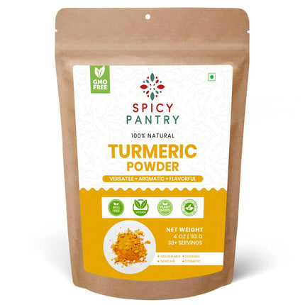 Turmeric Powder, Ground Curcuma (Haldi) All-Natural, Non-GMO, Ideal for Cooking, Golden Milk