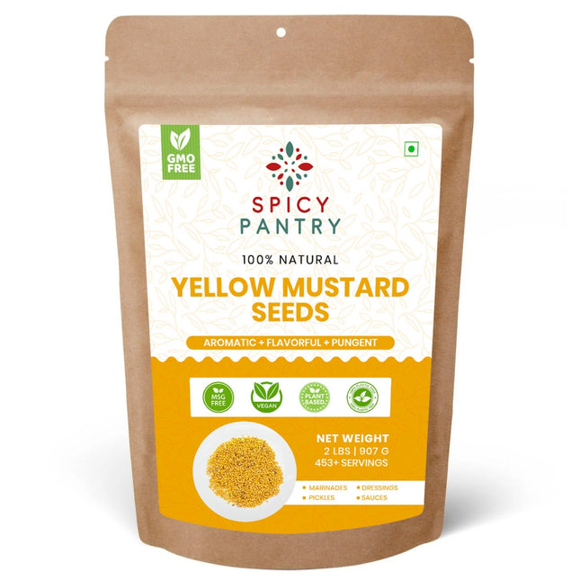 Yellow Mustard Seed – All-Natural, Non-GMO, Ideal for Pickling, Spice Blends, Mustard Making & Seeds for Planting