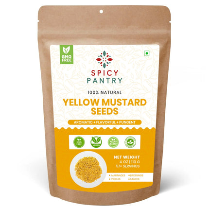 Yellow Mustard Seed – All-Natural, Non-GMO, Ideal for Pickling, Spice Blends, Mustard Making & Seeds for Planting