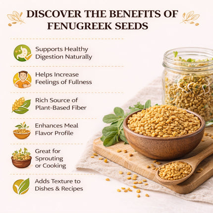 Fenugreek Seeds – All-Natural, GMO-Free, Perfect for Cooking, Spice Blends & Herbal Remedies