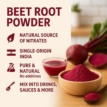 Beet Root Powder – Finely Ground, Non-GMO, Rich Color, Ideal for Tea, Smoothies, Baking & Culinary Uses, Bulk Superfood