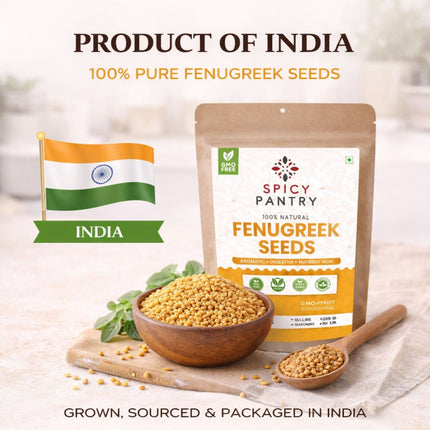 Fenugreek Seeds – All-Natural, GMO-Free, Perfect for Cooking, Spice Blends & Herbal Remedies