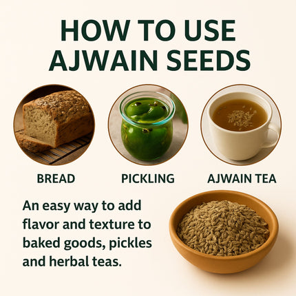 Ajwain Seeds – All-Natural, GMO-Free, Perfect for Digestion, Baking, and Flavorful Indian Cooking