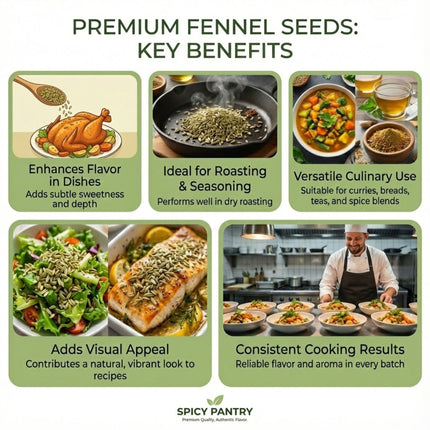 Fennel Seeds – All-Natural, GMO-Free, Perfect for Cooking, Baking & Herbal Remedies