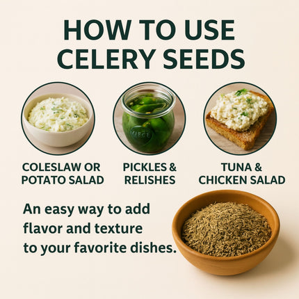 Celery Seeds – All-Natural, GMO-Free, Perfect for Pickling, Salads, and Spice Blends