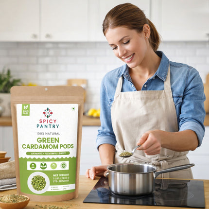 Cardamom Pods – All-Natural, GMO-Free, Whole Green Spice for Cooking, Beverages & Baking