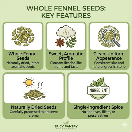 Fennel Seeds – All-Natural, GMO-Free, Perfect for Cooking, Baking & Herbal Remedies