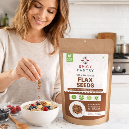 Flax Seeds, Whole, All-Natural, Non-GMO, Gluten-Friendly, Ideal for Baking, Smoothies, Toppings