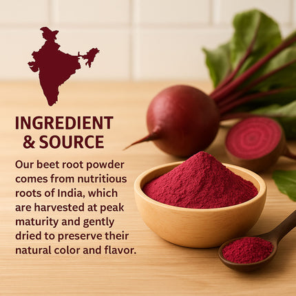 Beet Root Powder – Finely Ground, Non-GMO, Rich Color, Ideal for Tea, Smoothies, Baking & Culinary Uses, Bulk Superfood